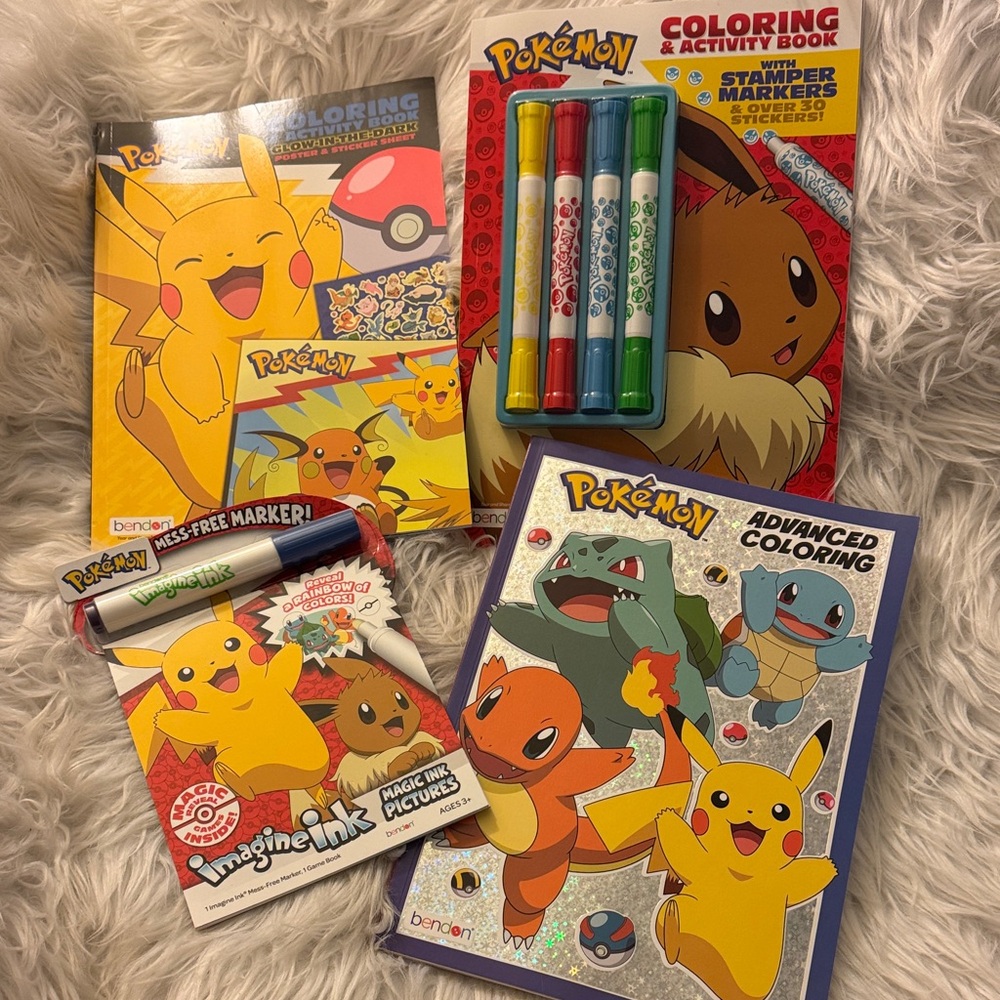 Pokemon Kids Coloring & Activity Book Bundle